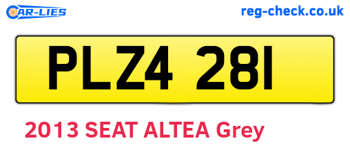 PLZ4281 are the vehicle registration plates.