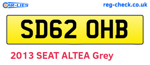 SD62OHB are the vehicle registration plates.