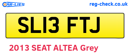 SL13FTJ are the vehicle registration plates.