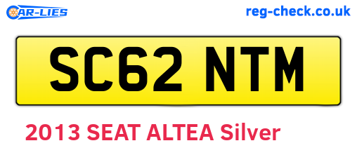 SC62NTM are the vehicle registration plates.