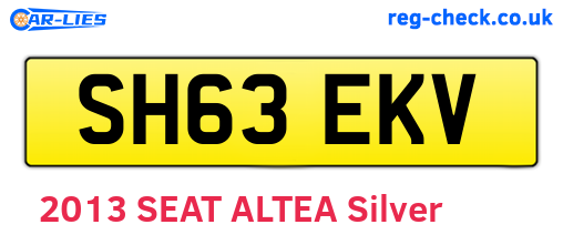 SH63EKV are the vehicle registration plates.