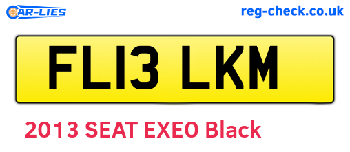 FL13LKM are the vehicle registration plates.