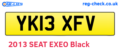 YK13XFV are the vehicle registration plates.