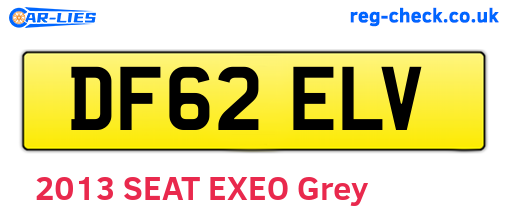 DF62ELV are the vehicle registration plates.