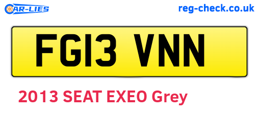 FG13VNN are the vehicle registration plates.