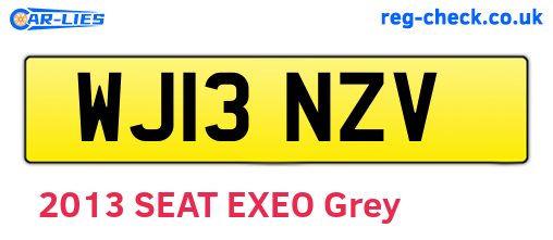 WJ13NZV are the vehicle registration plates.