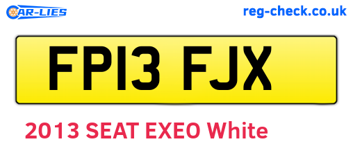 FP13FJX are the vehicle registration plates.