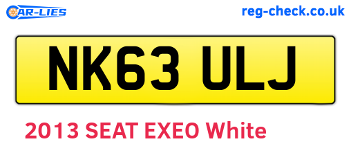 NK63ULJ are the vehicle registration plates.