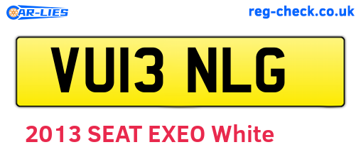 VU13NLG are the vehicle registration plates.