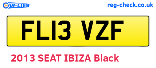 FL13VZF are the vehicle registration plates.