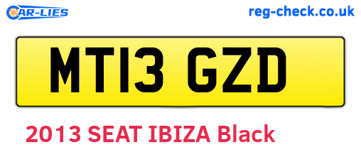 MT13GZD are the vehicle registration plates.