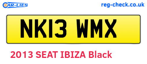 NK13WMX are the vehicle registration plates.