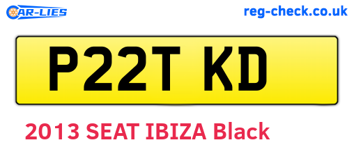 P22TKD are the vehicle registration plates.