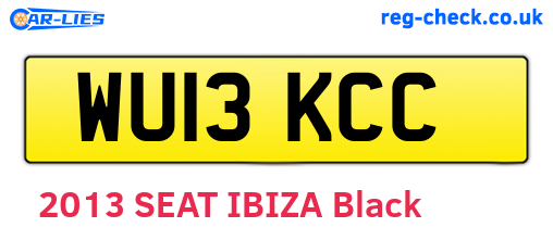 WU13KCC are the vehicle registration plates.