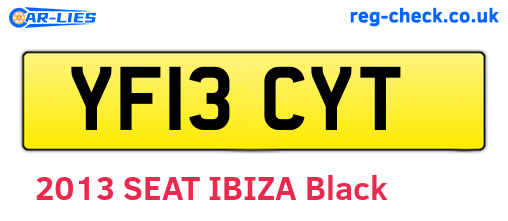 YF13CYT are the vehicle registration plates.