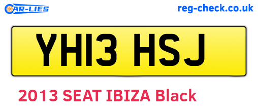 YH13HSJ are the vehicle registration plates.
