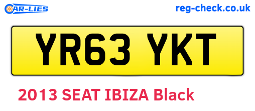 YR63YKT are the vehicle registration plates.