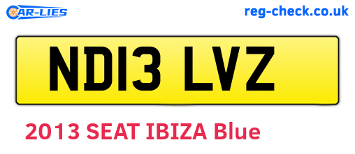 ND13LVZ are the vehicle registration plates.