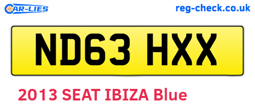 ND63HXX are the vehicle registration plates.