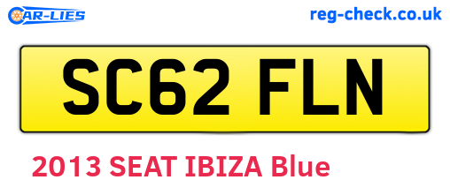 SC62FLN are the vehicle registration plates.