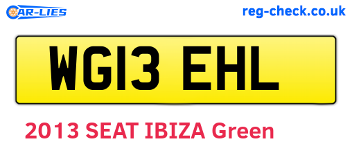 WG13EHL are the vehicle registration plates.