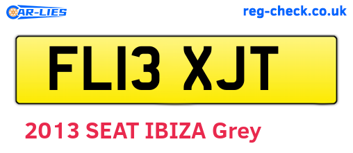 FL13XJT are the vehicle registration plates.