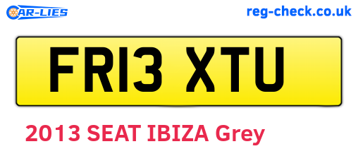 FR13XTU are the vehicle registration plates.
