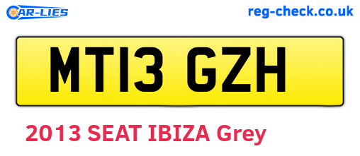 MT13GZH are the vehicle registration plates.