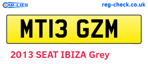 MT13GZM are the vehicle registration plates.