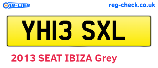 YH13SXL are the vehicle registration plates.