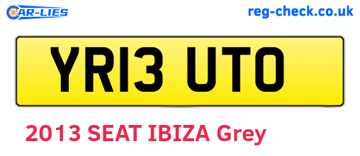 YR13UTO are the vehicle registration plates.