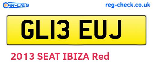 GL13EUJ are the vehicle registration plates.