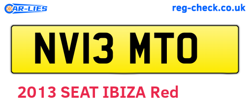 NV13MTO are the vehicle registration plates.