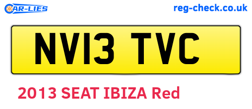 NV13TVC are the vehicle registration plates.
