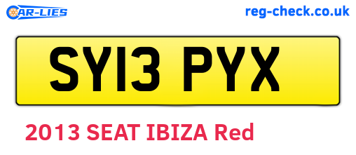 SY13PYX are the vehicle registration plates.