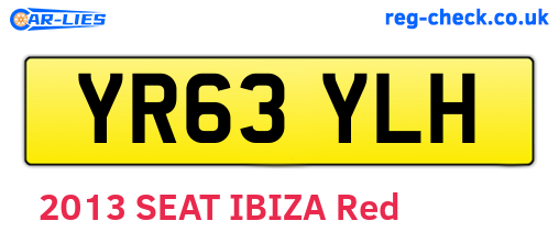 YR63YLH are the vehicle registration plates.
