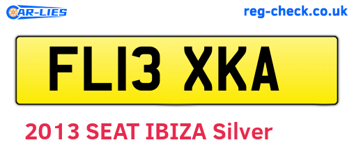 FL13XKA are the vehicle registration plates.