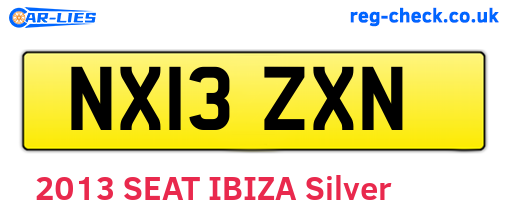 NX13ZXN are the vehicle registration plates.