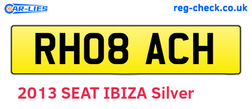 RH08ACH are the vehicle registration plates.