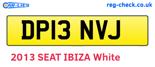 DP13NVJ are the vehicle registration plates.