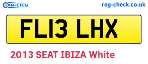 FL13LHX are the vehicle registration plates.