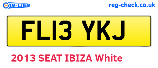 FL13YKJ are the vehicle registration plates.