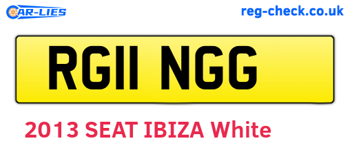 RG11NGG are the vehicle registration plates.