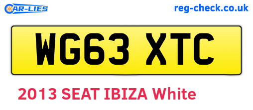 WG63XTC are the vehicle registration plates.