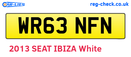 WR63NFN are the vehicle registration plates.