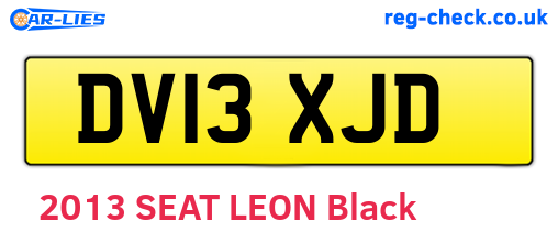 DV13XJD are the vehicle registration plates.