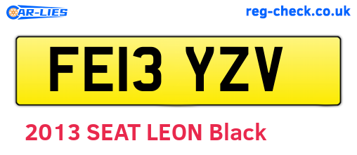 FE13YZV are the vehicle registration plates.