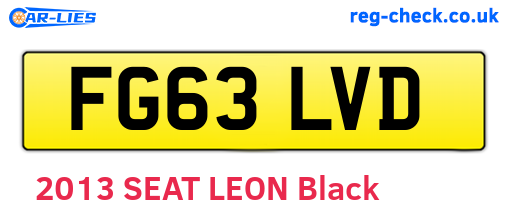 FG63LVD are the vehicle registration plates.