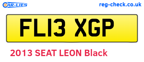 FL13XGP are the vehicle registration plates.