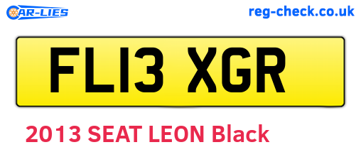FL13XGR are the vehicle registration plates.